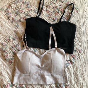 Danskin set of 2 black and white bralettes